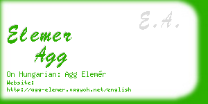 elemer agg business card